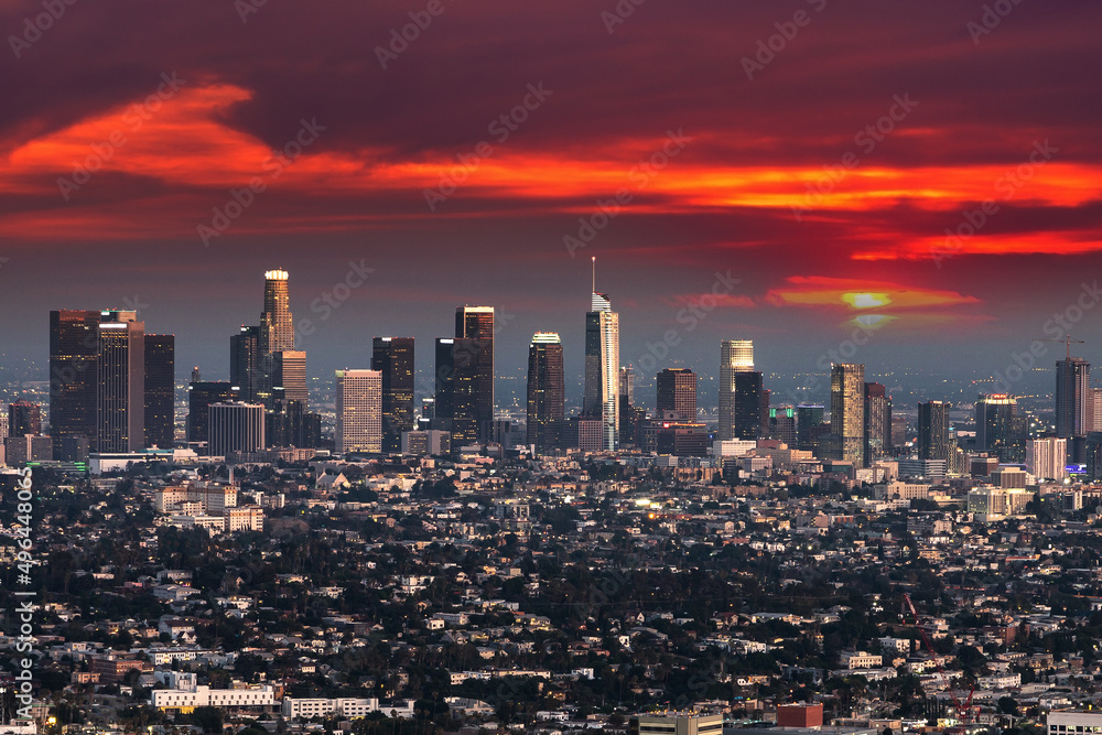 Fototapeta premium Panoramic view of Los Angeles