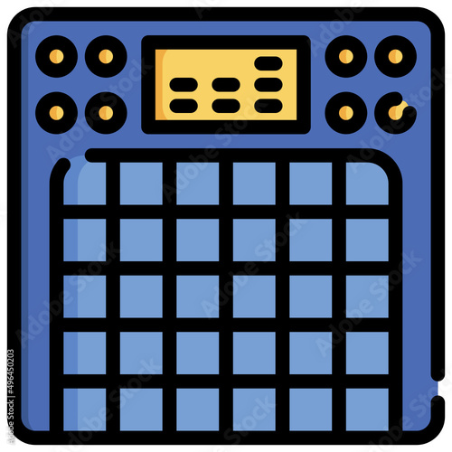 SAMPLER filled outline icon,linear,outline,graphic,illustration