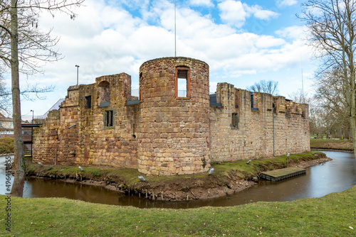 Ruin of castle Bad Vilbel, Hesse, Germany photo