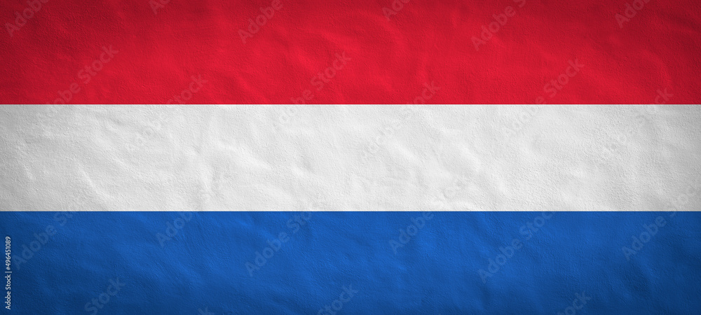  Netherlands background banner pattern template - Abstract stone concret wall texture in the colors of dutch flag