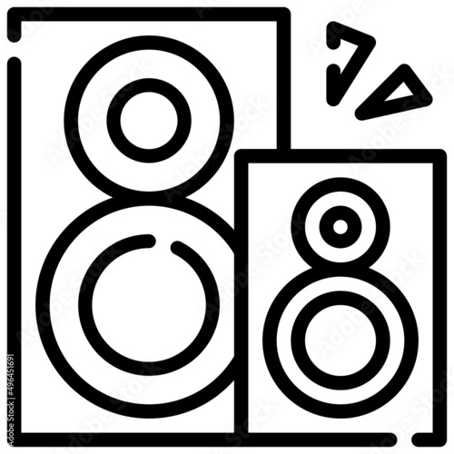 LOUDSPEAKERS line icon,linear,outline,graphic,illustration