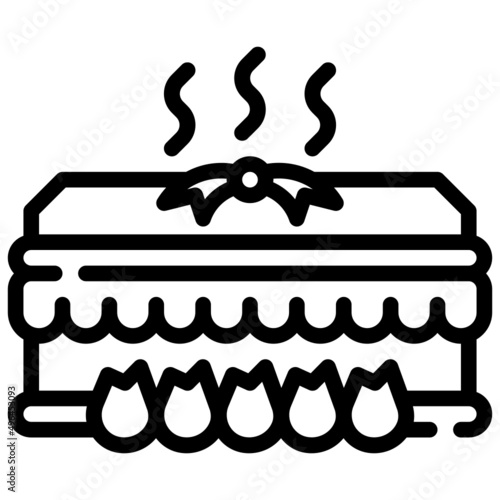 CREMATORY line icon,linear,outline,graphic,illustration
