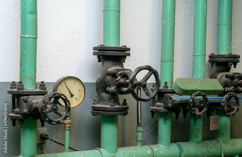 valves on the heat supply pipes