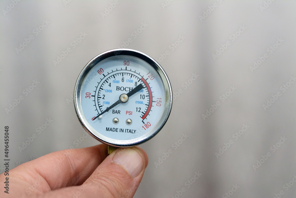 cairo-egypt-march-4-2022-selective-focus-of-a-water-pressure-meter