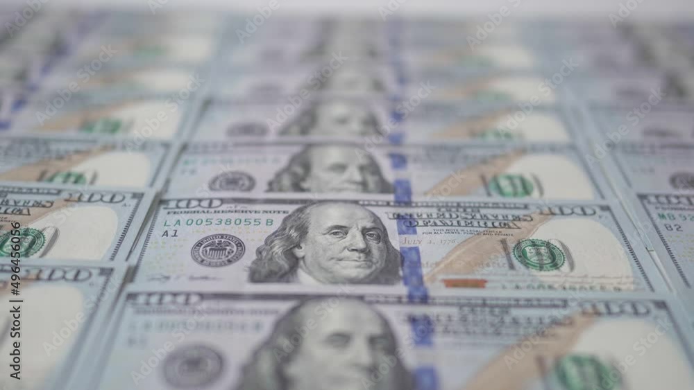 Portrait Of President Benjamin Franklin On A Hundred Dollar Bill Rotate Portrait Of President Benjamin Franklin On A Hundred Dollar Bill Rotate