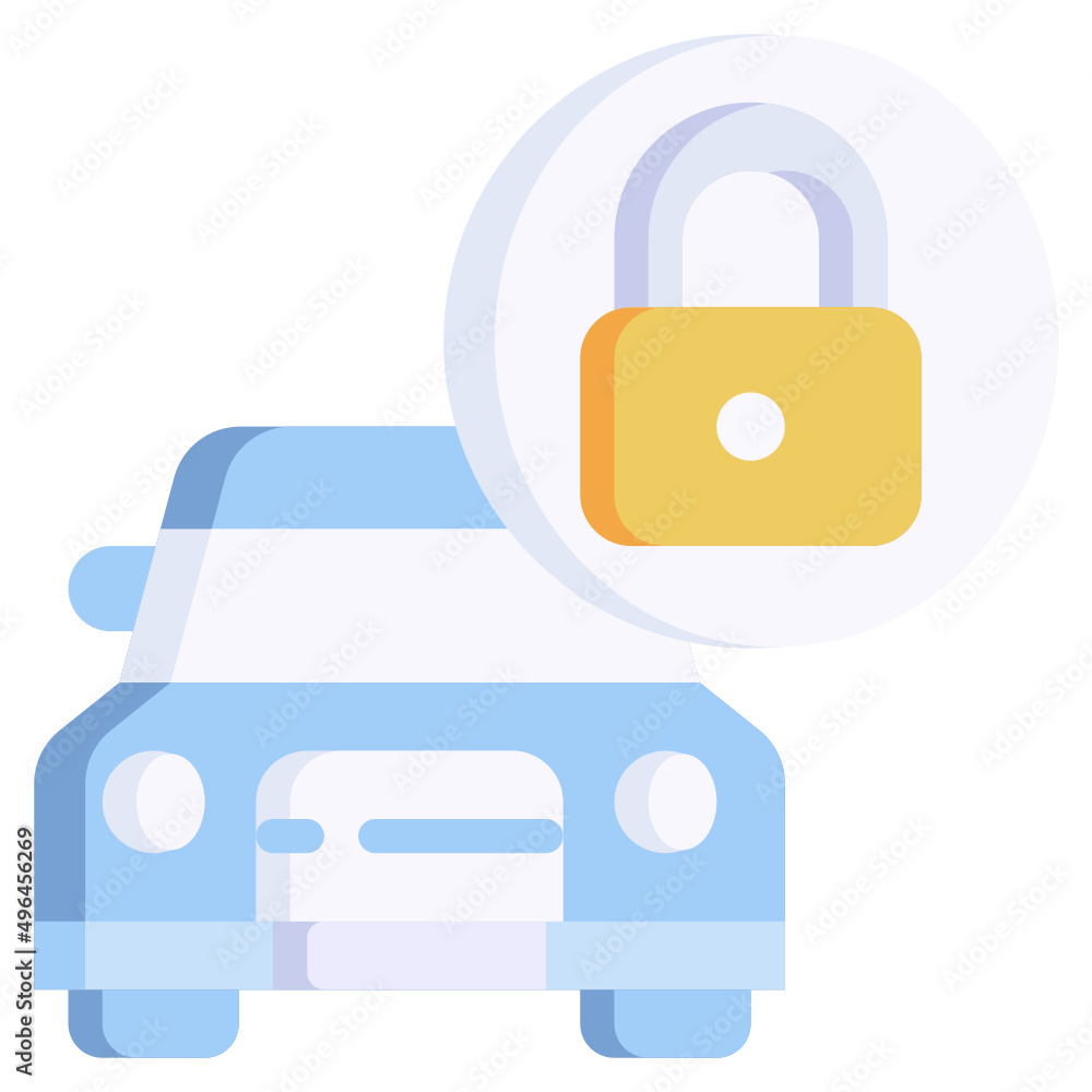 CAR LOCK flat icon,linear,outline,graphic,illustration CAR LOCK flat icon,linear,outline,graphic,illustration