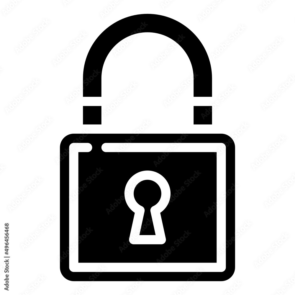 LOCK glyph icon,linear,outline,graphic,illustration LOCK glyph icon,linear,outline,graphic,illustration