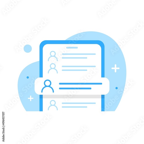 Contact access permission concept illustration flat design vector eps10. modern graphic element for landing page, empty state ui, infographic, icon