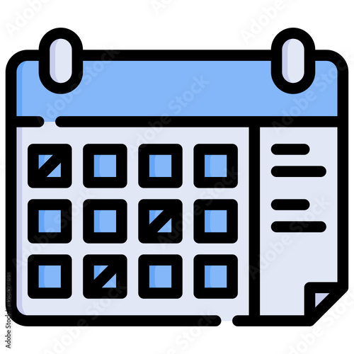 CALENDAR filled outline icon,linear,outline,graphic,illustration