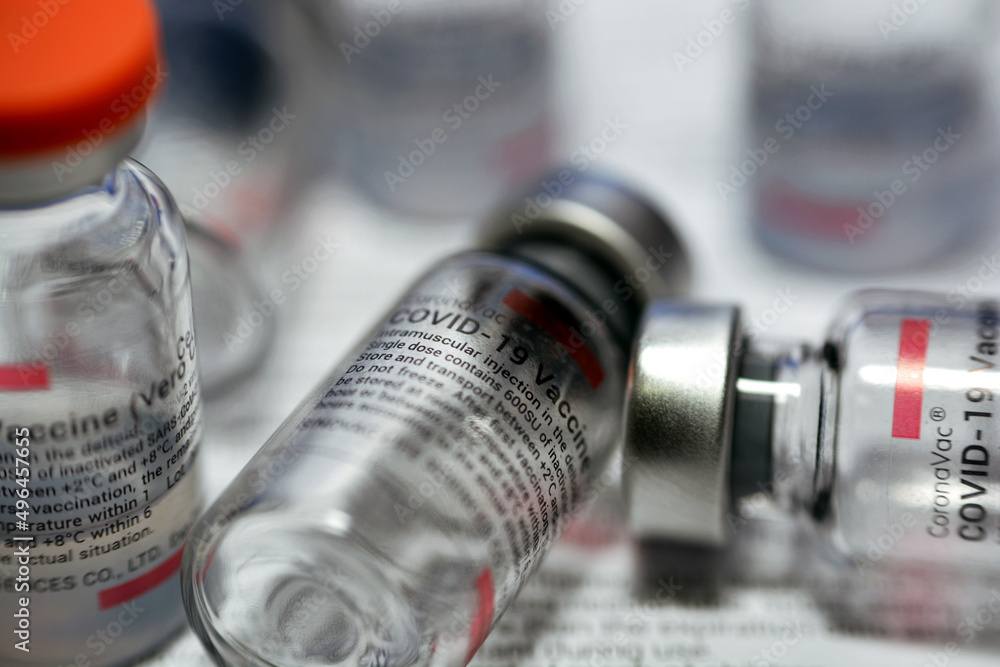 Cairo, Egypt. September 1 2021 CoronaVac vaccine, Covid19 vaccination