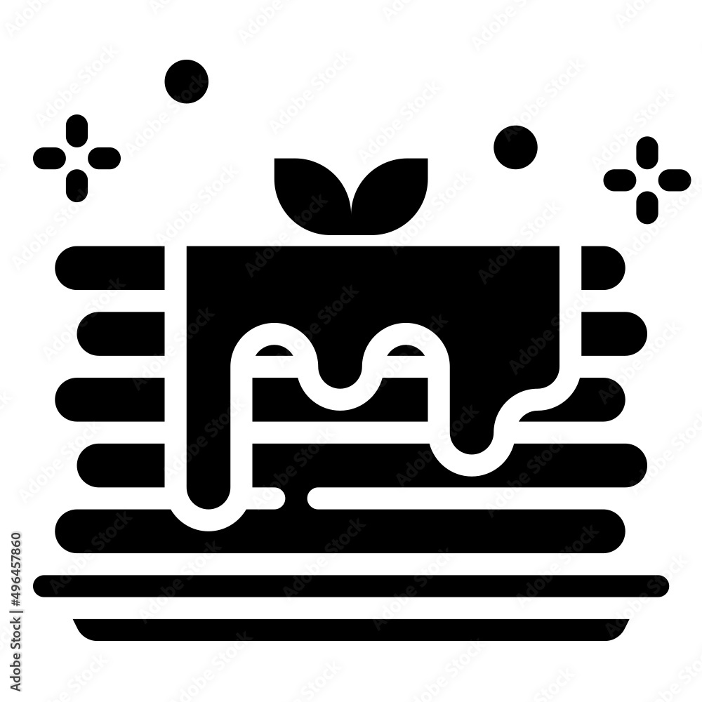 PANCAKE glyph icon,linear,outline,graphic,illustration PANCAKE glyph icon,linear,outline,graphic,illustration