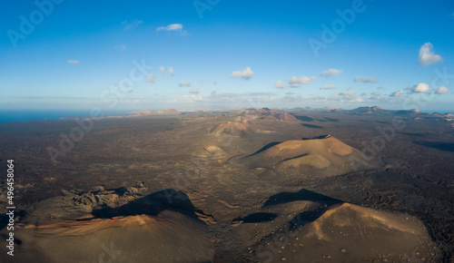 Obraz na płótnie Volcanic fields of Timanfaya National Park, Spain w salonie
