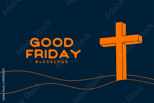 line style good friday holy wishes background