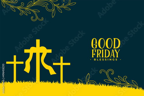 good friday holy week background in flat colors