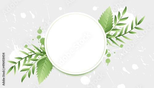 green leaves background with copyspace