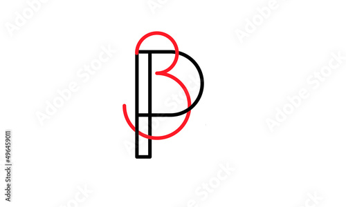 Letter Initial p3 Vector Logo Design photo