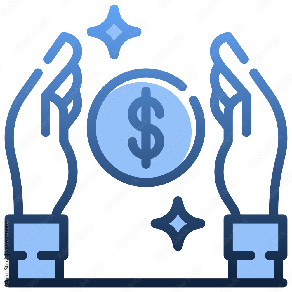 MONEY Gradient icon,linear,outline,graphic,illustration