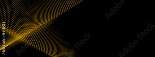 Orange minimal curved lines abstract futuristic tech background. Vector digital banner design