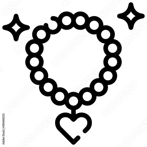 NECKLACE line icon,linear,outline,graphic,illustration