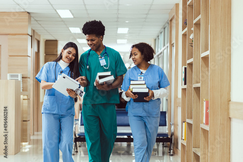 Wallpaper Mural Young students in the hall of the university indoor Torontodigital.ca