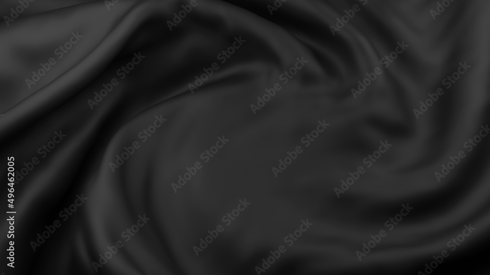 Obraz premium Black fabric background with copy space 3d render