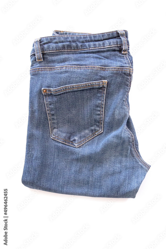 blue jeans isolated on a white background blue jeans isolated on a white background