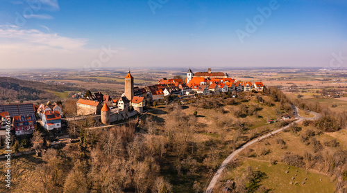 Luftaufnahme Panorama von Waldenburg in Hohenlohe, Baden-Württemberg, Deutschland
