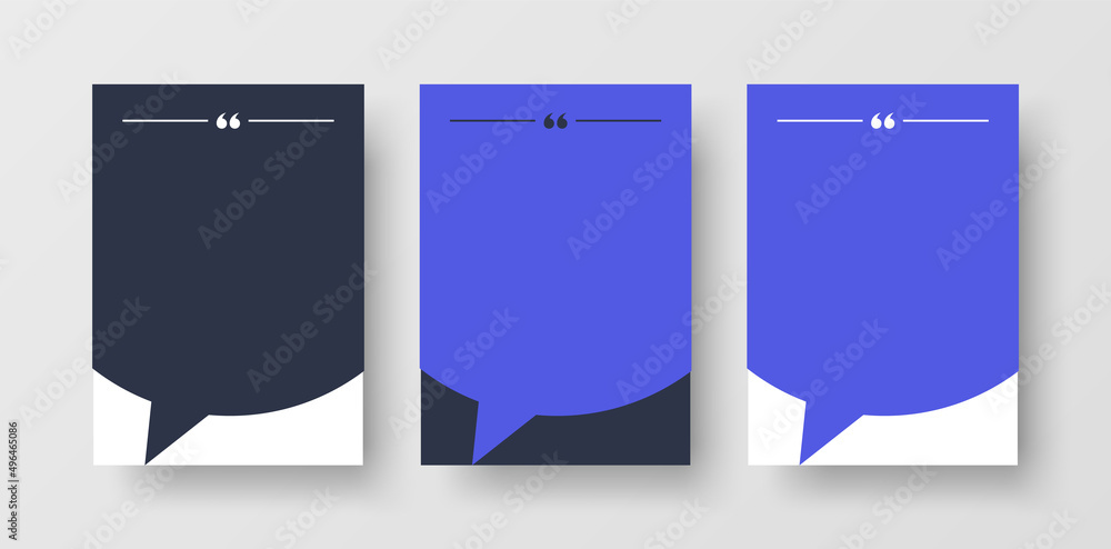 Speech Bubble Quote Template Set Blank Speech Bubble Shape with Speech Bubble Quote Template Set Blank Speech Bubble Shape with