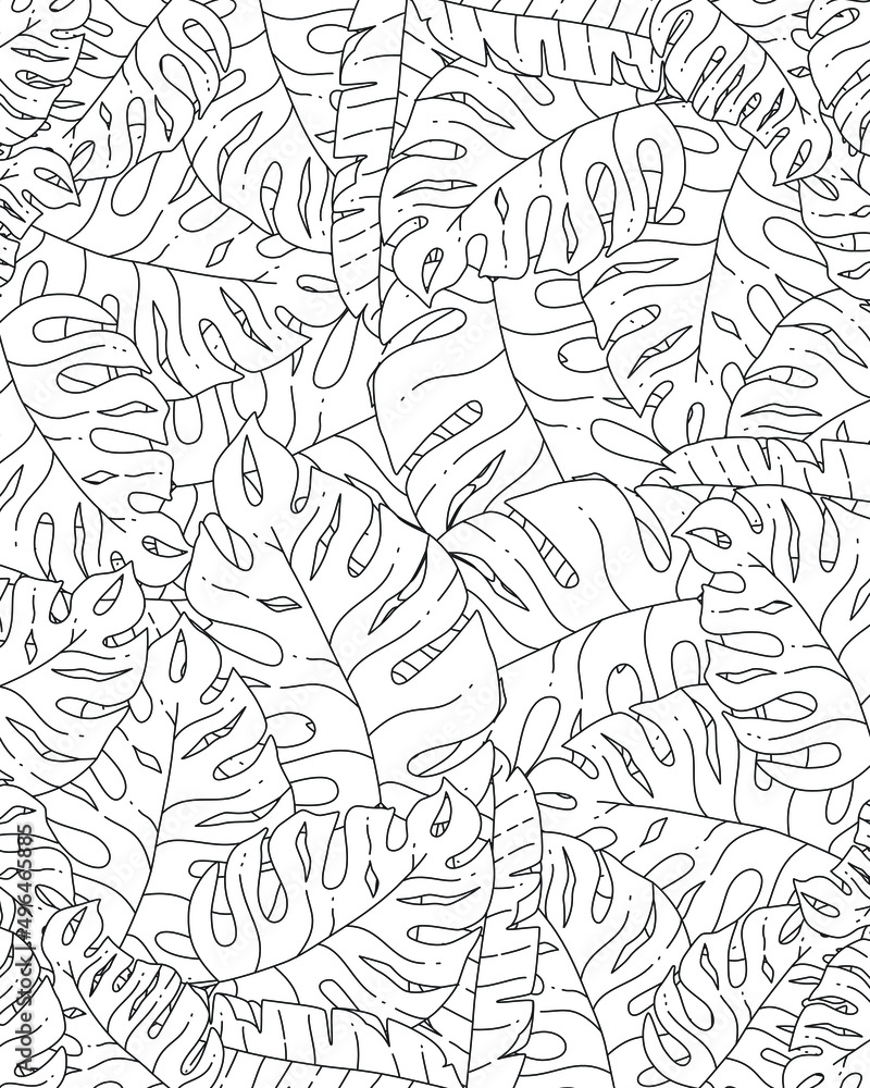 A jungle leaves coloring background A jungle leaves coloring background