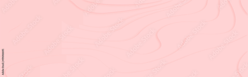 Luxury paper cut background, Abstract decoration, pink pattern, halftone gradients, 3d Vector illustration, topographic canyon map light relief texture, curved layers and shadow.	