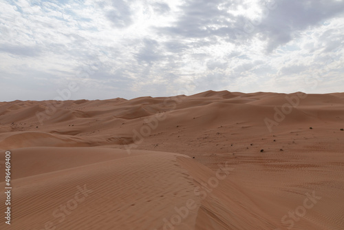 Badiyah desert in Oman with beautiful clouds 