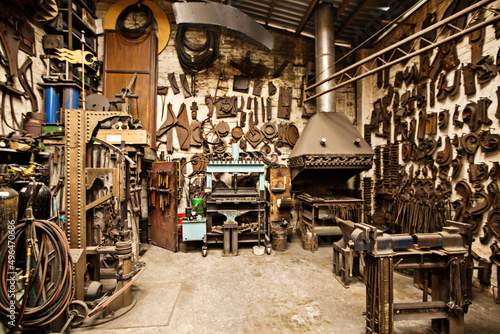 Organization and beauty in one space. Shot of the interior of a metal shop.