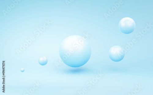 3d rendering of blue circle abstract minimal background. Scene for advertising design  cosmetic ads  show  medical  science  technology  banner  food  fashion  business. Illustration. Product display.