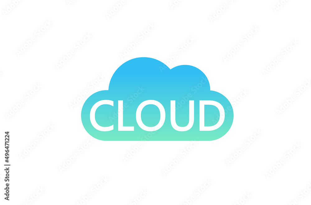 creative blue cloud logo vector design symbol icon illustration creative blue cloud logo vector design symbol icon illustration