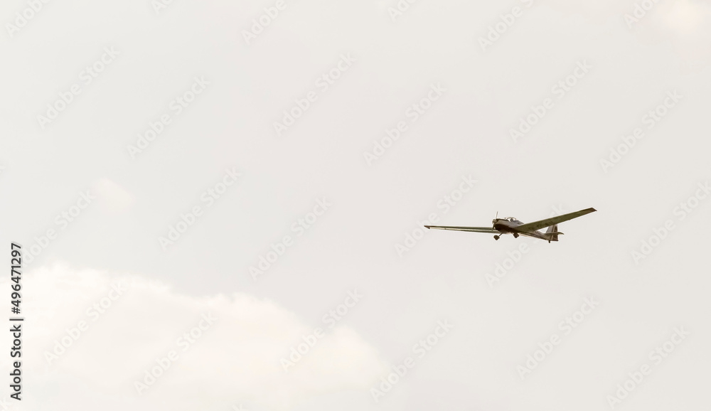 Glider flight. Small plane. Glider flight. Small plane.
