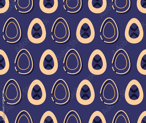 Seamless pattern of eggs. Easter stylized eggs background