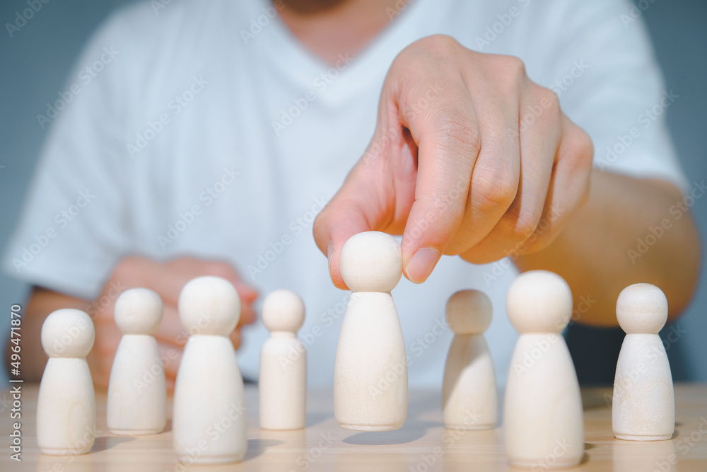 HR or recruiting employers are recruiting employees with experience on hand. Leaders stand out from the crowd. looking for good workers HR concept HR or recruiting employers are recruiting employees with experience on hand. Leaders stand out from the crowd. looking for good workers HR concept