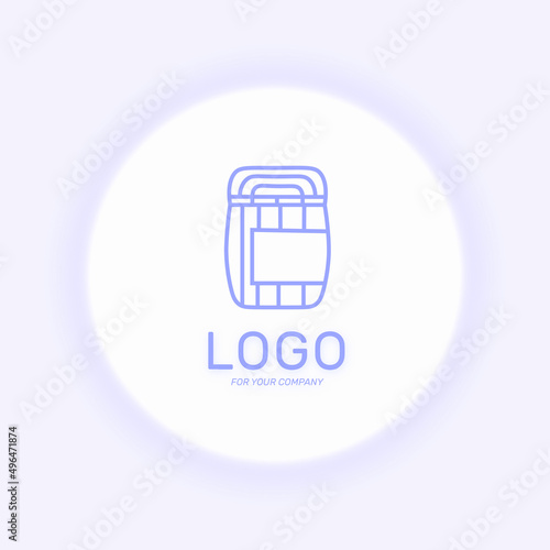 jar icon Glass jar logotype Empty jar line icon for web design or company lsolated vector illustration eps