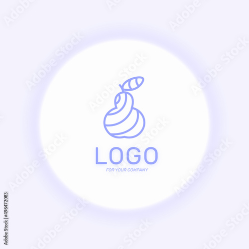 Pear icon Pear logo fruit logotype Vegetables outline icon vector illustration fruit Icon Contour isolated image on white background