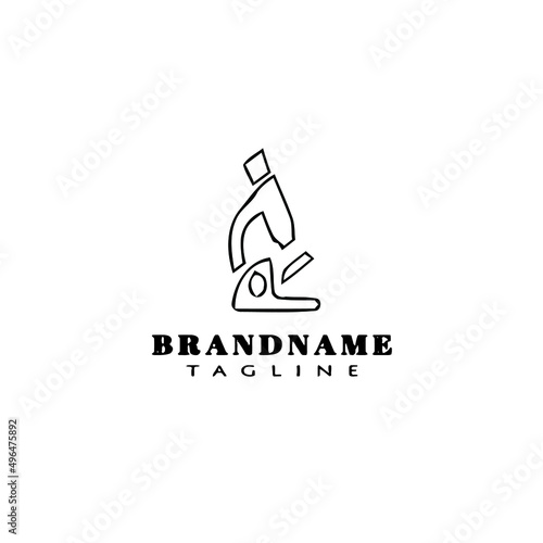 microscope cartoon logo icon design template vector illustration