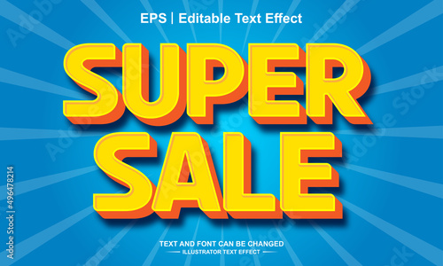 Super sale editable text effect