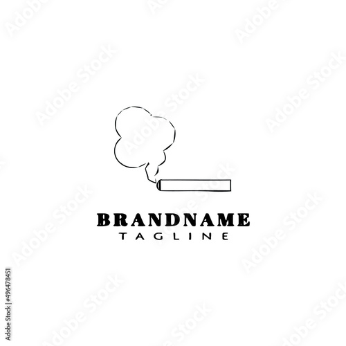 smoking logo icon design template vector illustration