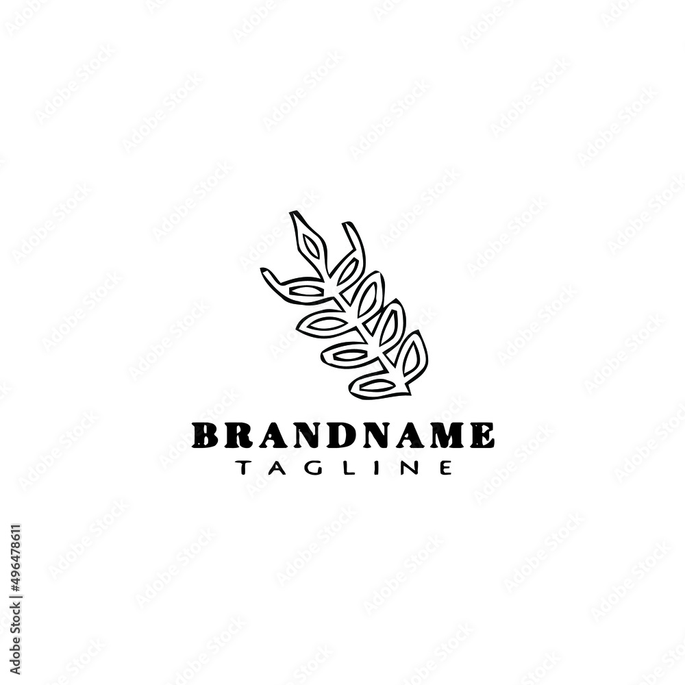 wheat stalk cartoon logo icon design template vector wheat stalk cartoon logo icon design template vector
