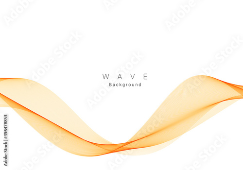 Abstract modern dynamic stylish red and yellow decorative pattern wave banner background