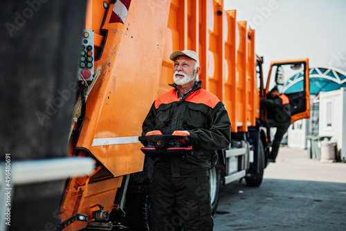 Fotografie Portrait of a mature worker of the city utility company