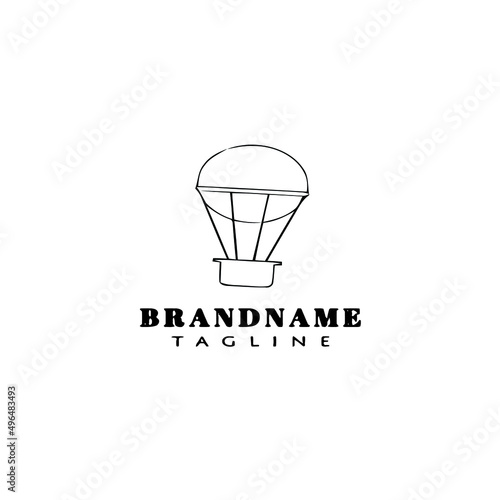 hot air balloon logo cartoon icon design vector