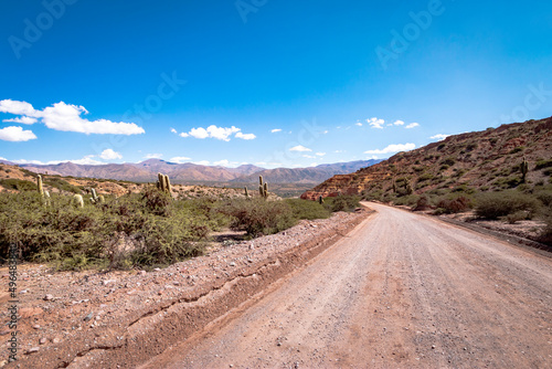 Scenic Mountain Road in a desertic landscape