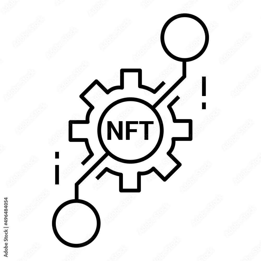 Non-fungible token. Vector icon for graphical user interface. Non-fungible token. Vector icon for graphical user interface.