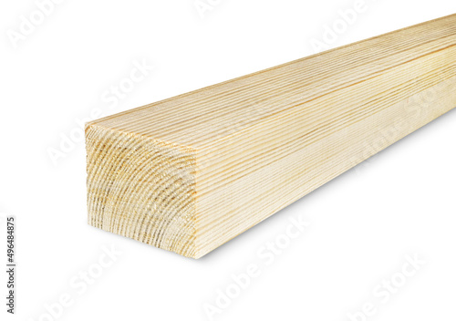 wooden beam isolated on the white background © slawek_zelasko