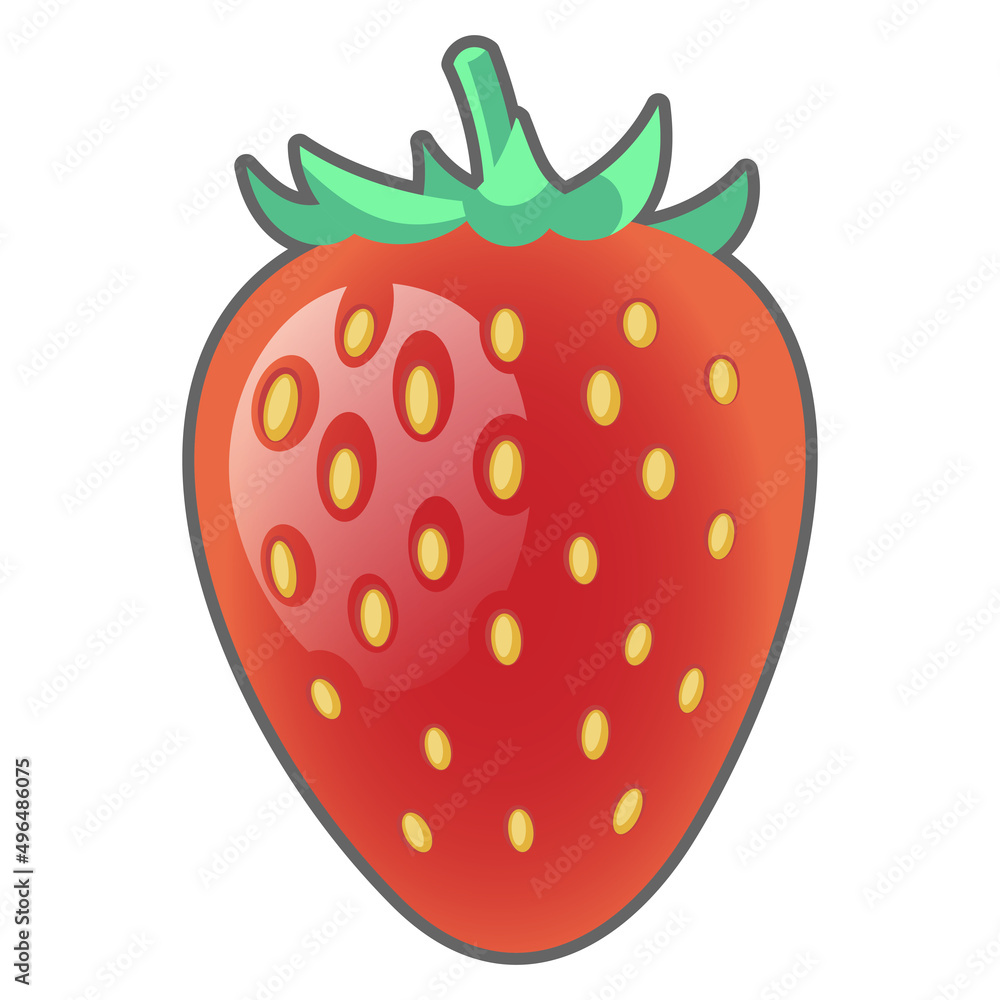 シンプルなイチゴのイラスト シンプルなイチゴのイラスト